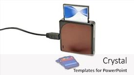  Presentation with memory - Theme having card-reader isolated background and a  colored foreground