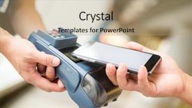  Presentation with nfc - PPT theme enhanced with card rfid - customer pay by cellphone background and a coral colored foreground