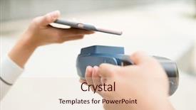  Presentation with nfc technology - Colorful slide deck enhanced with card rfid - customer pay with cellphone backdrop and a  colored foreground