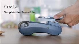 Presentation with nfc technology - PPT theme enhanced with card rfid - paying through smart phone using background and a light gray colored foreground