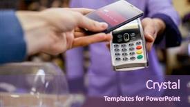  Presentation with marathon hd picture - Cool new slide set with card rfid - picture of buyer pays backdrop and a violet colored foreground