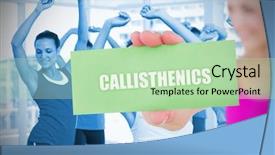  Presentation with zumba - PPT theme enhanced with card saying callisthenics against zumba background and a mint green colored foreground