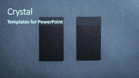  Presentation with black and darg orang preson - Audience pleasing theme consisting of card template on dark background backdrop and a ocean colored foreground