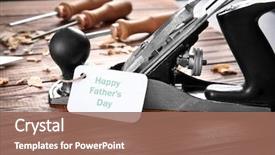  Presentation with father - Presentation theme featuring card with text happy father' background and a  colored foreground