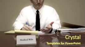  Presentation with medical desk - Cool new slides with card that sayd medical backdrop and a  colored foreground