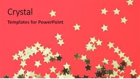  Presentation with gold stars - Beautiful slide deck featuring card with black and gold backdrop and a  colored foreground