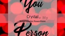  Presentation with valentine - Colorful PPT theme enhanced with card with bokeh typography poster backdrop and a  colored foreground