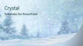  Presentation with winter landscape winter tree - Audience pleasing PPT layouts consisting of card with copy-space winter backdrop and a sky blue colored foreground