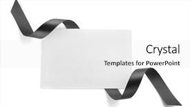  Presentation with festive - Colorful theme enhanced with card with festive ribbon backdrop and a white colored foreground