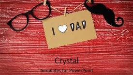  Presentation with love and care - Beautiful slide set featuring card with phrase i love backdrop and a red colored foreground