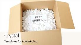  Presentation with text box - Slide deck enhanced with card with text free shipping background and a lemonade colored foreground