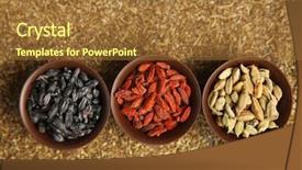  Presentation with goji - Colorful PPT layouts enhanced with cardamom barberry and goji berries backdrop and a tawny brown colored foreground