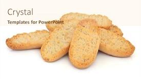  Presentation with cardamom - Beautiful presentation theme featuring cardamom crispbread roll pile over white background skorpor kardemumma swedish specialty backdrop and a cream colored foreground