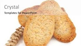  Presentation with cardamom - Slides consisting of cardamom crispbread rolls with wheat sprig over white background swedish specialty skorpor kardemumma background and a white colored foreground