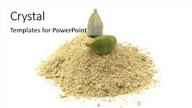  Presentation with cardamom - PPT theme consisting of cardamom isolated element of design background and a white colored foreground