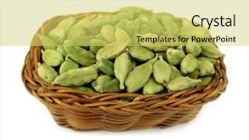  Presentation with woven - Amazing presentation having cardamom or cardamon green elettaria backdrop and a yellow colored foreground