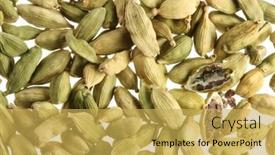  Presentation with cardamom - PPT theme with cardamom-seeds-close-up background and a yellow colored foreground