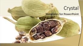  Presentation with cardamom - Cool new presentation with cardamom seeds on a white backdrop and a yellow colored foreground