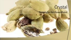  Presentation with cardamom - Presentation theme enhanced with cardamom-seeds-on-a-white background and a yellow colored foreground