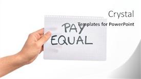  Presentation with payment - Beautiful PPT layouts featuring cardboard-banner-protesting-for-equal backdrop and a white colored foreground