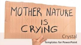  Presentation with climate change - Presentation theme consisting of cardboard-banner-with-mother-nature background and a coral colored foreground