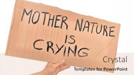  Presentation with climate change - Cool new presentation design with cardboard-banner-with-mother-nature backdrop and a coral colored foreground