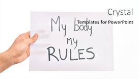  Presentation with body - Audience pleasing presentation design consisting of cardboard-banner-with-my-body backdrop and a white colored foreground