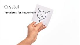  Presentation with transgender - Presentation design featuring cardboard-banner-with-transgender-symbol background and a white colored foreground