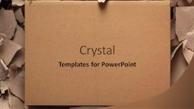  Presentation with torn paper - Slide deck with cardboard-box-at-torn-paper background and a coral colored foreground