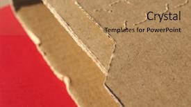  Presentation with corrugated cardboard - Slides enhanced with cardboard box for small packet background and a coral colored foreground