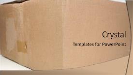  Presentation with corrugated cardboard - Cool new slide set with cardboard box for small packet backdrop and a coral colored foreground