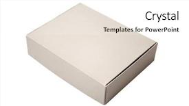  Presentation with blank whiteboard isolated on white - PPT theme having cardboard box isolated on white background and a white colored foreground