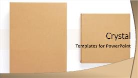  Presentation with cardboard - Audience pleasing presentation design consisting of cardboard box isolated on white backdrop and a coral colored foreground