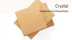  Presentation with cardboard - PPT theme featuring cardboard box isolated on white background and a lemonade colored foreground