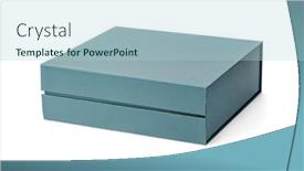  Presentation with cardboard - Cool new theme with cardboard-box-isolated-on-white backdrop and a light blue colored foreground