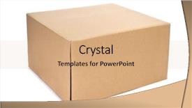  Presentation with packaging - Presentation theme consisting of cardboard box on a white background and a coral colored foreground