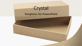  Presentation with cardboard - Amazing presentation theme having cardboard box on white background backdrop and a soft green colored foreground