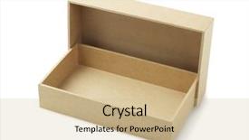  Presentation with an open gift box - Colorful slides enhanced with cardboard box on white background backdrop and a soft green colored foreground