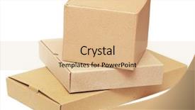  Presentation with cardboard - Colorful PPT layouts enhanced with cardboard box on white background backdrop and a coral colored foreground