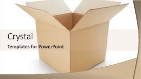  Presentation with cardboard - Cool new slides with cardboard box backdrop and a coral colored foreground