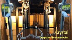  Presentation with loading - Presentation theme featuring cardboard boxes into a truck background and a tawny brown colored foreground