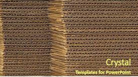  Presentation with corrugated cardboard - Colorful PPT theme enhanced with cardboard cartons corrugated fiberboard paper backdrop and a tawny brown colored foreground