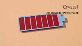  Presentation with battery - Slides enhanced with cardboard-depiction-of-a-fully background and a coral colored foreground