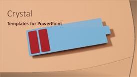  Presentation with battery - Presentation featuring cardboard-depiction-of-a-low background and a coral colored foreground