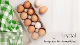  Presentation with egg - Slide deck enhanced with cardboard egg box on wooden background and a lemonade colored foreground