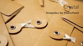  Presentation with important - Slide set featuring cardboard-envelopes-for-storing background and a yellow colored foreground