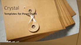  Presentation with important - PPT layouts consisting of cardboard-envelopes-for-storing background and a coral colored foreground