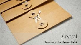  Presentation with important - Presentation design consisting of cardboard-envelopes-for-storing background and a light gray colored foreground