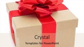  Presentation with gift ribbon - Slides featuring bow on a white background background and a lemonade colored foreground