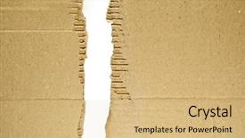  Presentation with cardboard - Audience pleasing PPT theme consisting of cardboard items backdrop and a coral colored foreground